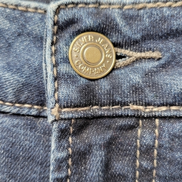 Silver Jeans Size 27 28X29 Suki Western Glove Works Distressed Raw Sharkbite Hem - Picture 3 of 12